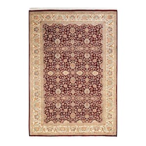 Mogul One-of-a-Kind Traditional Red 5 ft. 9 in. x 8 ft. 3 in. Oriental Area Rug