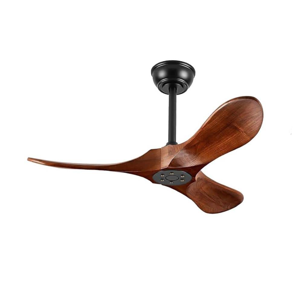 36 in. Indoor/Outdoor Downrod Black Walnut Ceiling Fan with Reversible DC Motor and Wood Blades price history on PriceWatchPro