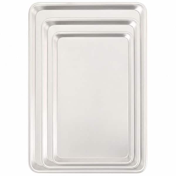 3-Piece Baking Sheet Pan Set, Commercial Quality Aluminum Cookie Sheets for Oven, Cookie Tray Pans for Baking, Roasting