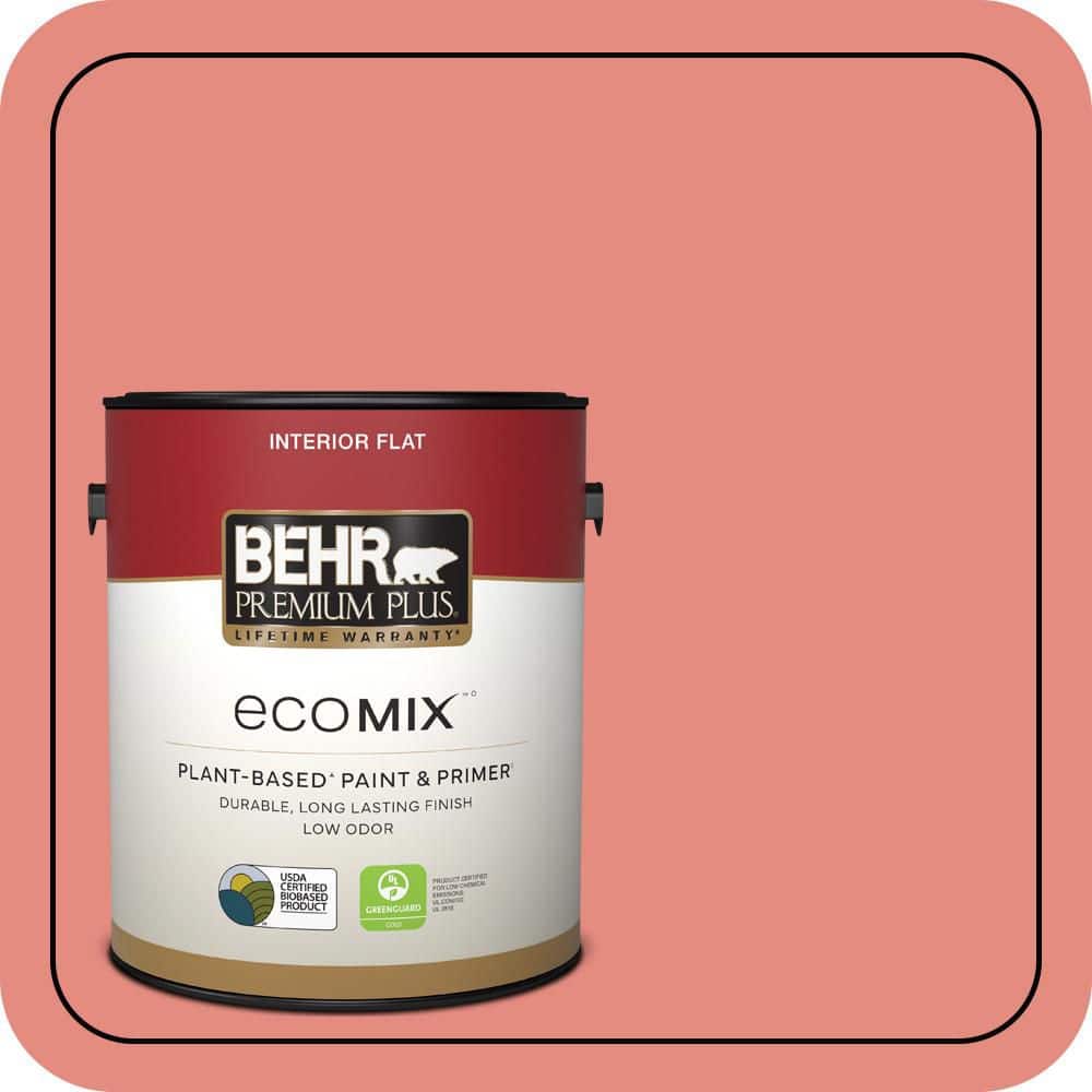 1 gal. #190D-5 Peony Pink Flat EcoMix Plant-Based Interior Paint & Primer price history on PriceWatchPro