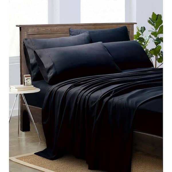 VIDERI HOME Super Soft Black Twin Microfiber Sheet Set