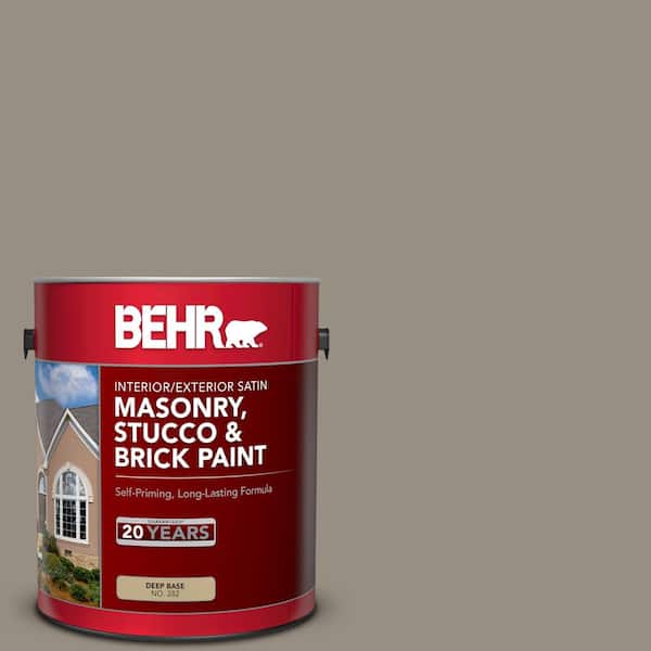 1 gal. #N320-5 Gray Squirrel Satin Interior/Exterior Masonry, Stucco and Brick Paint