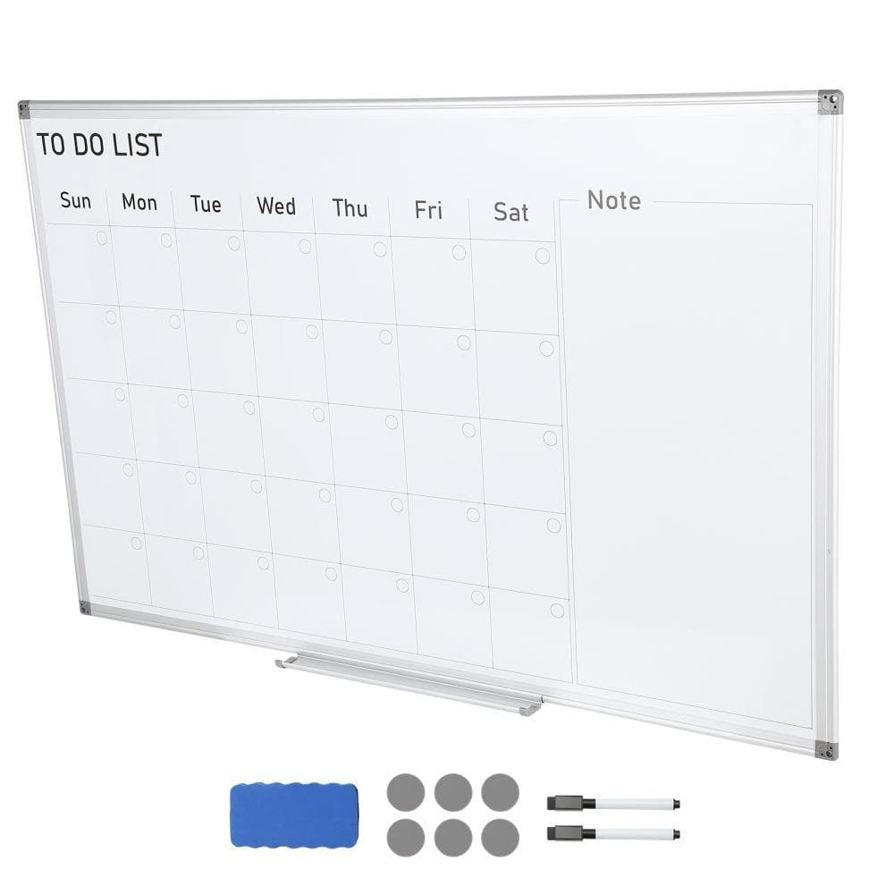AMUSIGHT Dry Erase Calendar Whiteboard For Wall, 24" X 18" Magnetic