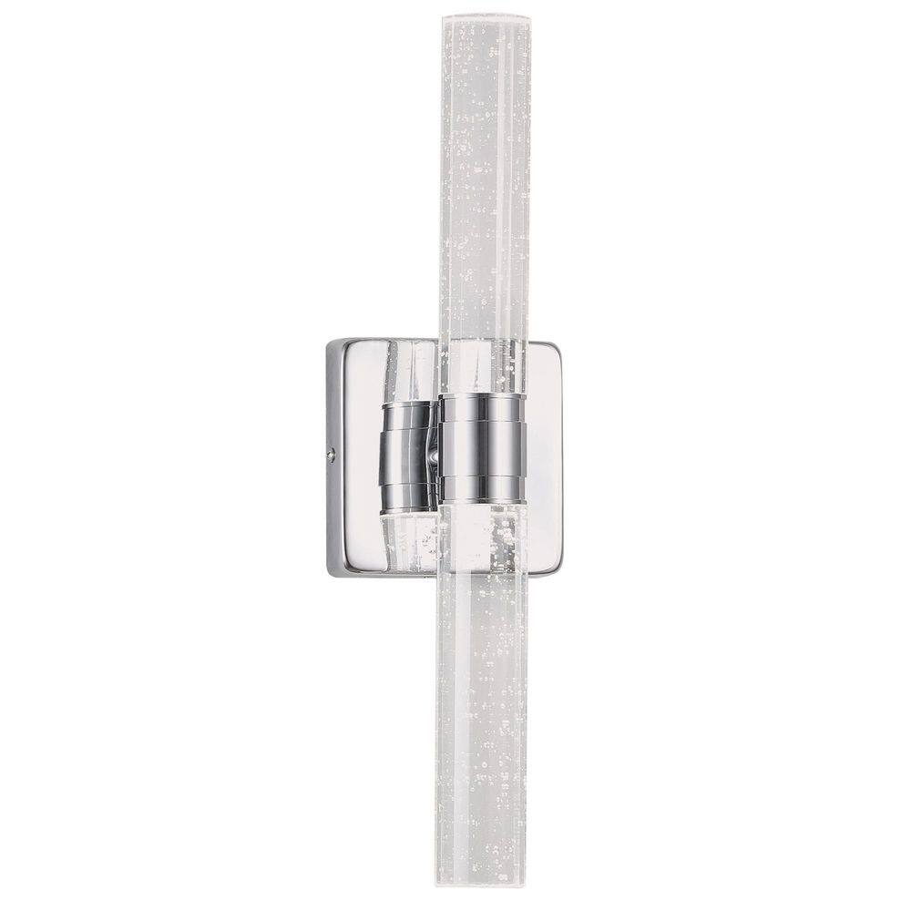 1. 7in. 1-Light Contemporary LED Wall Sconce Light Bar Chrome for Living Room with Bubble Crystal price history on PriceWatchPro