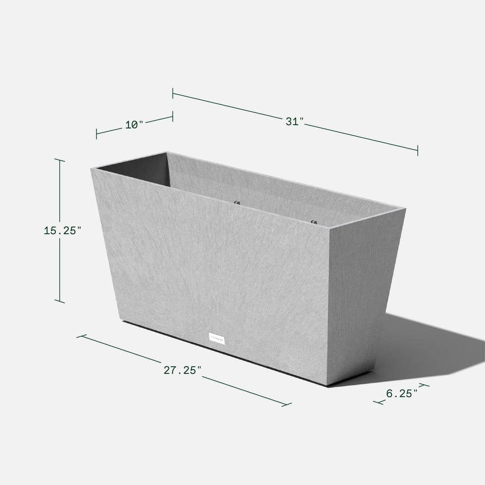 Gray 31" Recycled Plastic Outdoor Planter