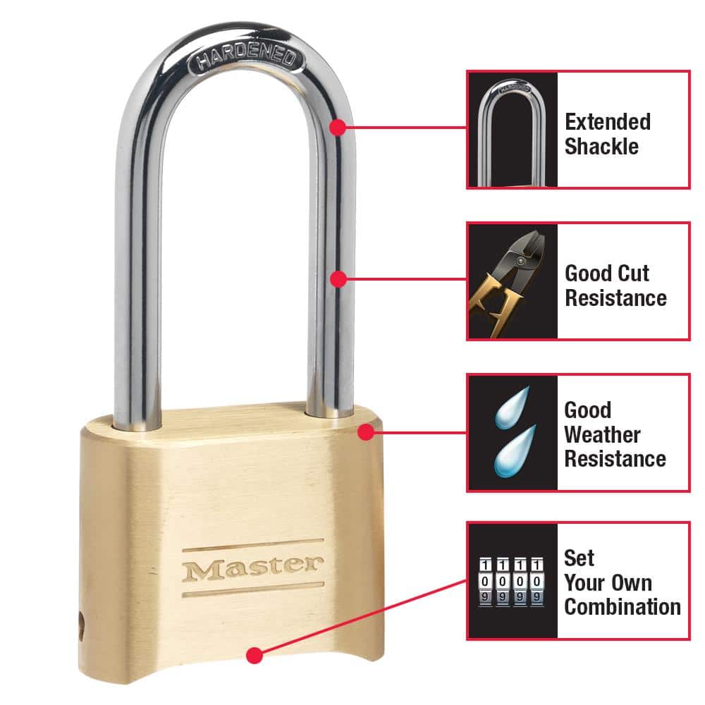 Master Lock Brass and Steel Resettable Combination Padlock