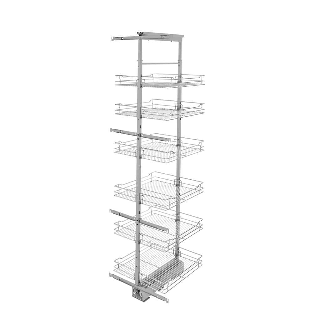 15-Full Extension Pull-Out Pantry System, Chrome, 5258-14 CR