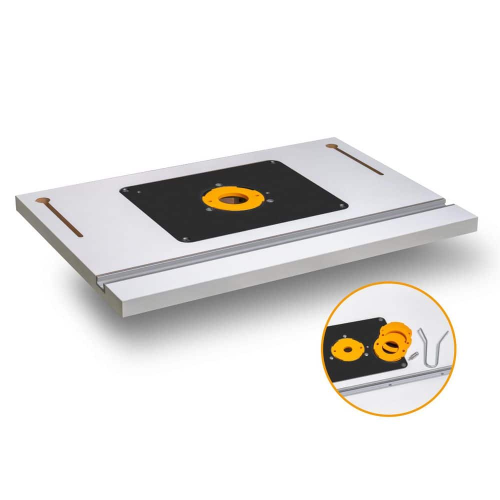 POWERTEC 24 in. x 32 in. Router Table Top with Template Precision ...