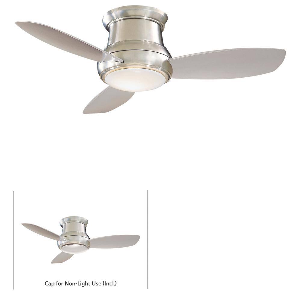 MINKA AIRE Concept II 44 In Integrated LED Indoor Brushed Nickel   Brushed Nickel Minka Aire Ceiling Fans With Lights F518l Bn 64 1000 