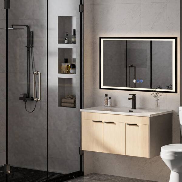 Simple Project 36 in. W x 28 in. H Medium Rectangular Black