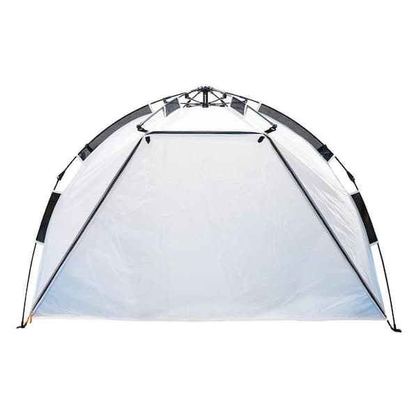 3/4-Person Polyester Portable Beach Tent in Blue with UPF 50+