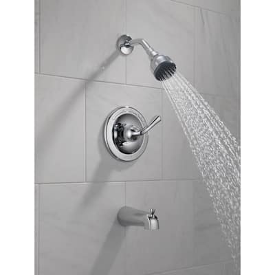 Foundations Single-Handle 1-Spray Tub and Shower Faucet in Chrome (Valve Included)
