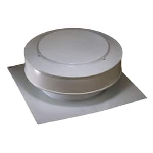 50 sq. in. NFA Aluminum Round Back Static Roof Vent in White