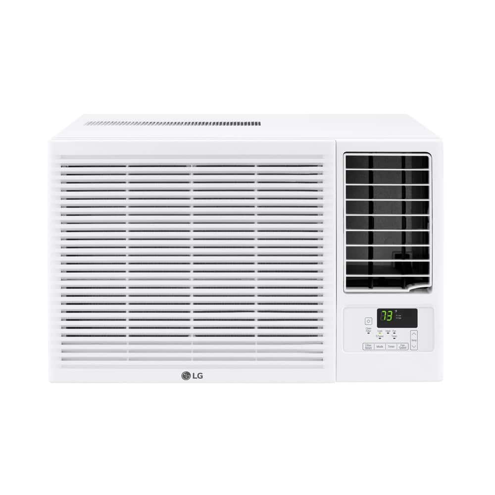 White 12000 BTU Window Air Conditioner with Heater and Remote