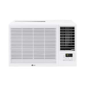 12,200 BTU 230V Window Air Conditioner Cools 570 Sq. Ft. with Heater and Remote in White