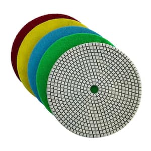 Aispor 8 Inch Hook and Loop Polishing Pads 5/8-11 Thread Backing Plate for Rotary Polishing Mechine