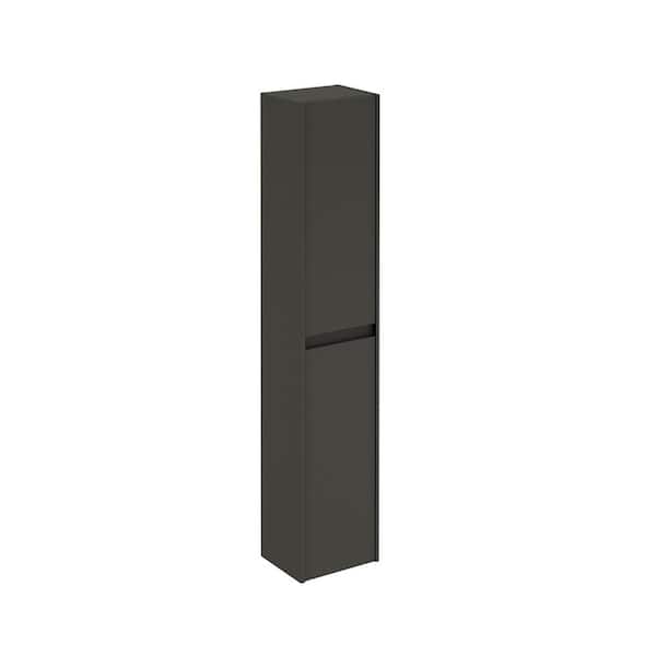 WS Bath Collections Ambra Column 11.8 in. W x 9.3 in. D x 59.1 in. H Wall Mount Bathroom Column in Glossy Anthracite