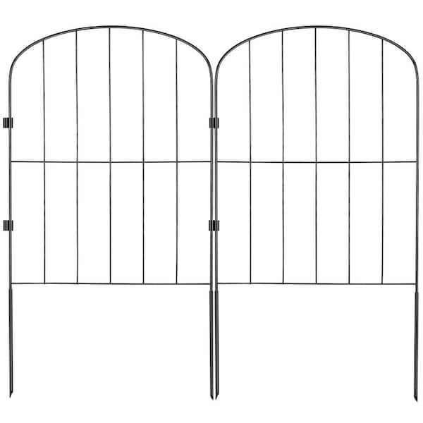 Garden Fence, No Dig Fence Animal Barrier Fence, 24in. (H) x11ft. (L) Decorative Garden Fencing with 2 in. Spike Spacing