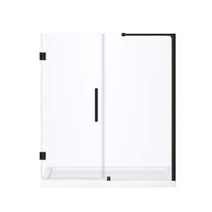 Tampa-Pro 60 in. L x 32 in. W x 75 in. H Alcove Shower Kit w/Pivot Frameless Shower Door in ORB and Shower Pan