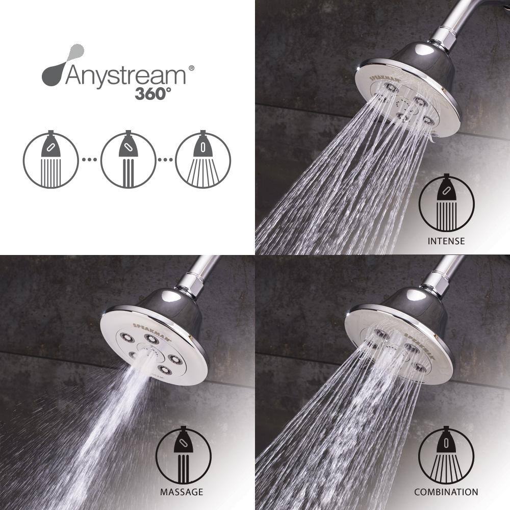 Polished Chrome Adjustable Multi-Function Shower Head