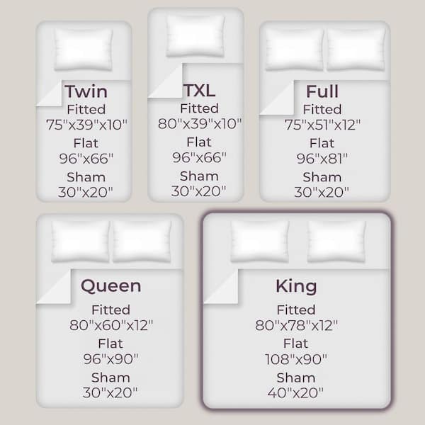 Lavish Home Series 1200 4 Piece Queen Sheet Set
