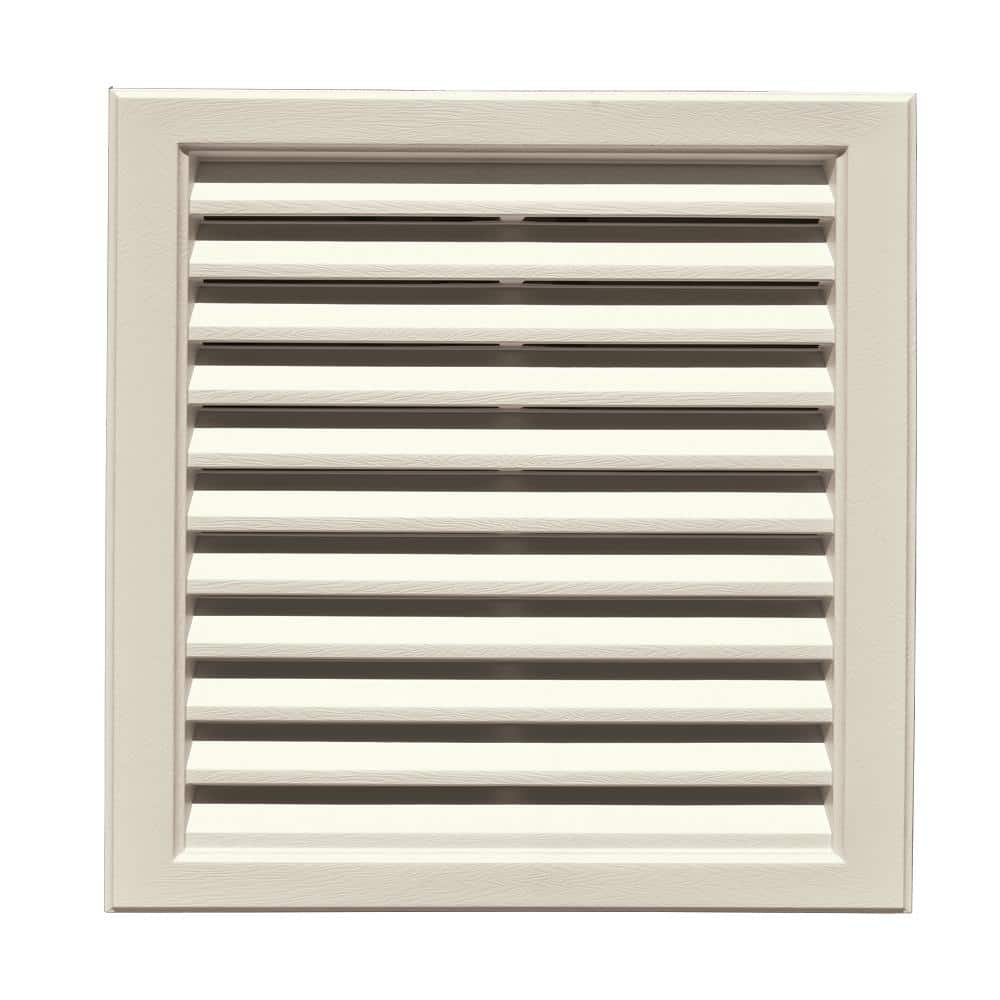 12 in. x 12 in. Square Gable Vent in Khaki (Overall 14 in. x 14 in. x 1.5 in.) -  Novik, 240320154