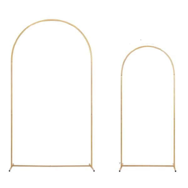 Metal Arch Backdrop Stand and Cover Set 7.2FT x 4FT 6FT x 2.6FT Portable Easy Assemble for Party Events
