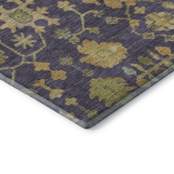 Mayfield Premium Machine Washable Abstract AMF1930 Purple 8 ft. x 10 ft. Area Rug