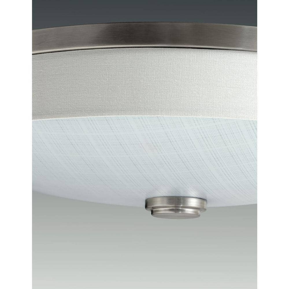Brushed Nickel 10" LED Drum Flush Mount Light