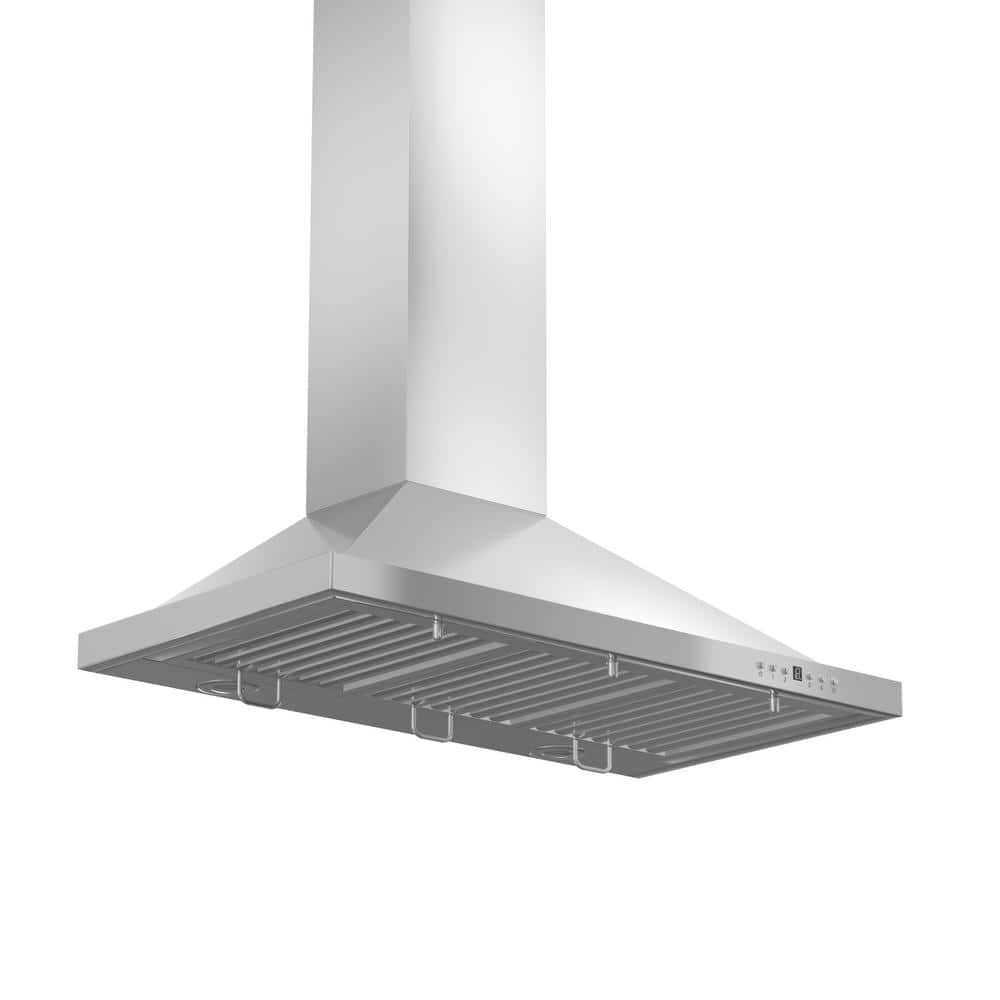 36" Stainless Steel Wall Mounted Range Hood with Crown Molding
