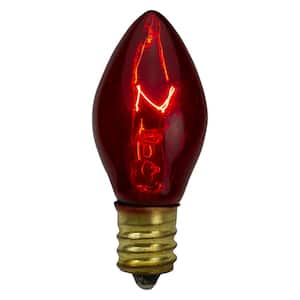 2 in. C7 Red Transparent Christmas Replacement Bulbs (Set of 4)