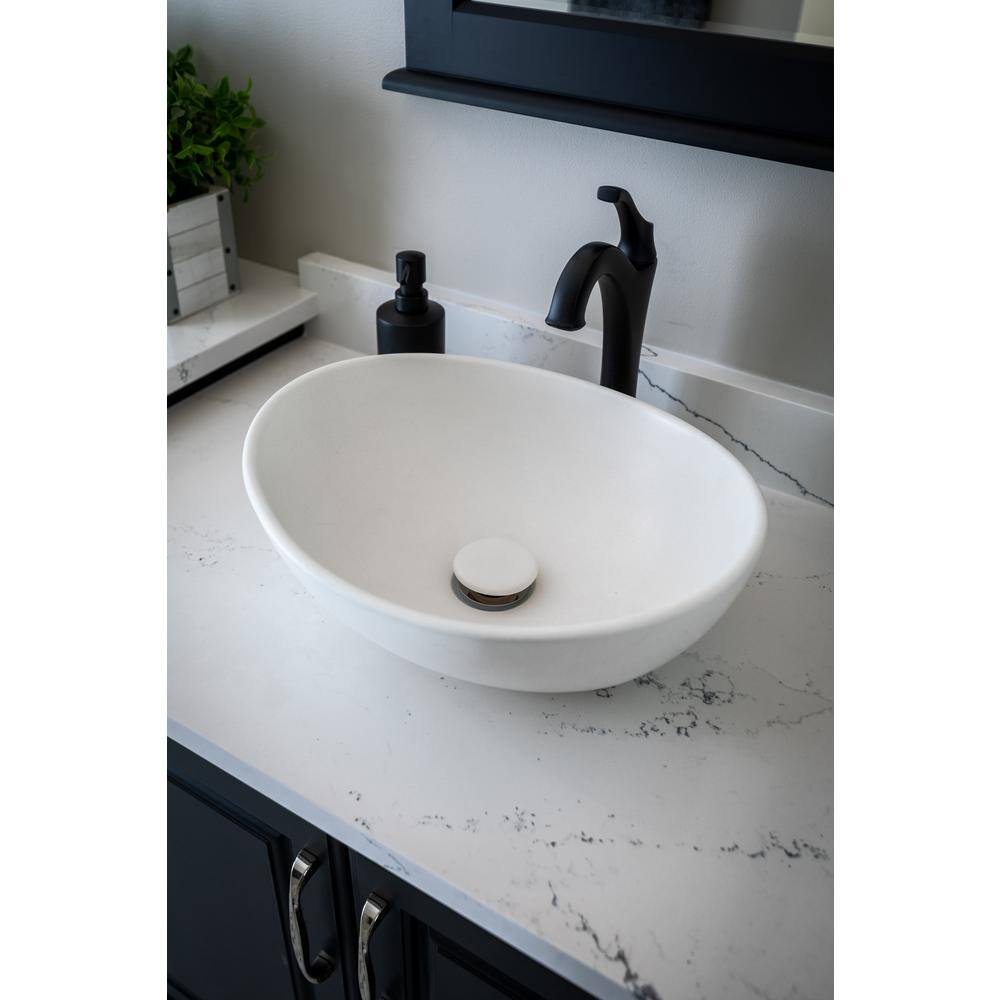 Eden White Ceramic Oval Bathroom Sink