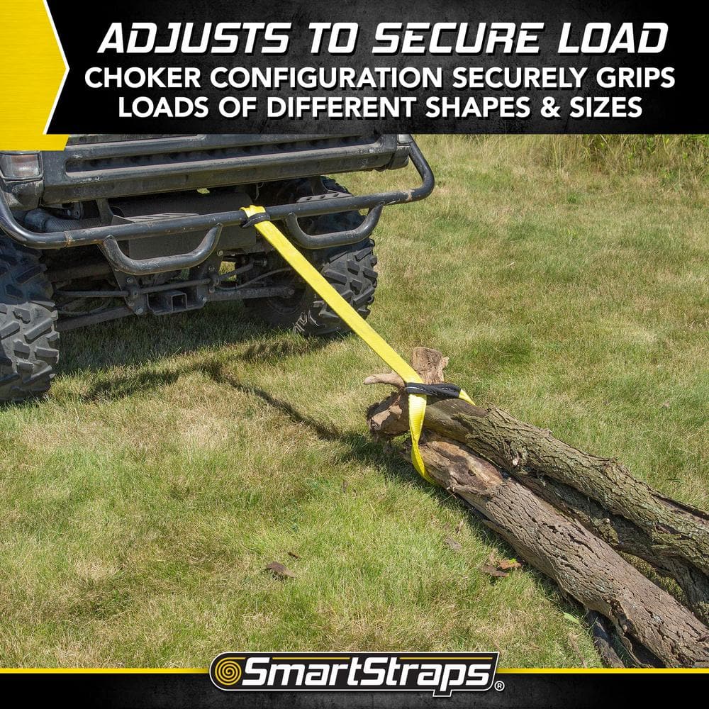 High-Visibility Yellow Nylon Web Sling 2"x4' with Loop Ends