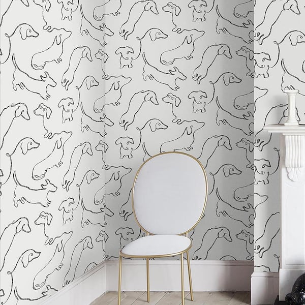 Buckley Monochrome White and Black Animals Paste the Wall Wallpaper