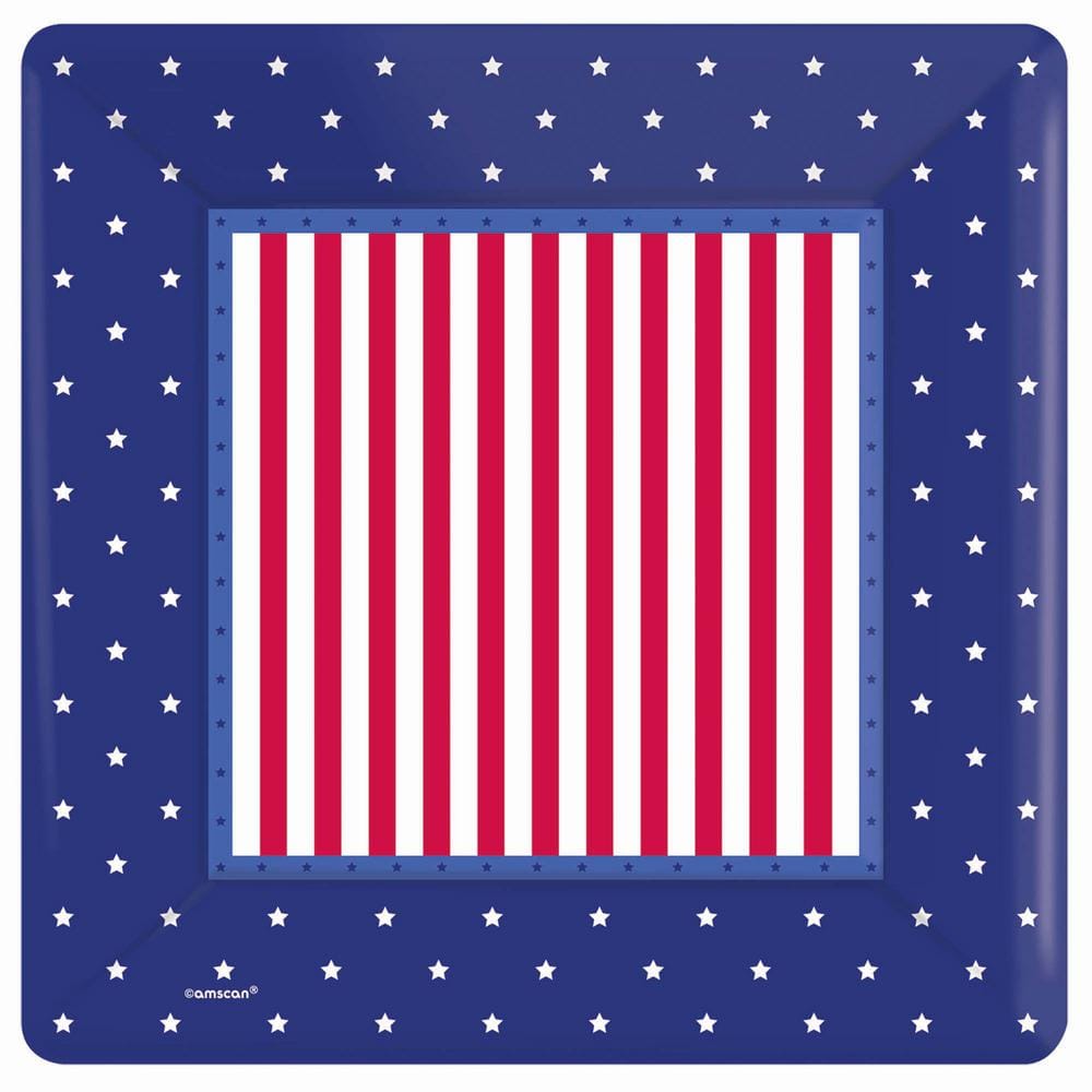 UPC 013051351700 product image for 10 in. x 10 in. American Classic Square Paper Plate (8-Count, 5-Pack) | upcitemdb.com