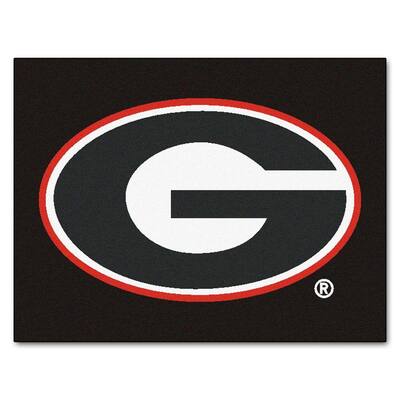 FANMATS NCAA University of Georgia Black Heavy Duty 2-Piece 14 in. x 17 ...