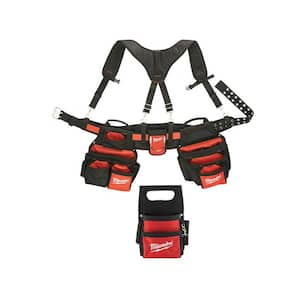 General Contractor Work Belt with Suspension Rig with 11 in. Compact Electricians Pouch