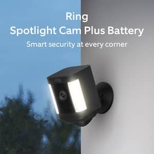 Spotlight Cam Plus, Battery - Smart Security Video Camera with LED Lights, 2-Way Talk, Color Night Vision, Black