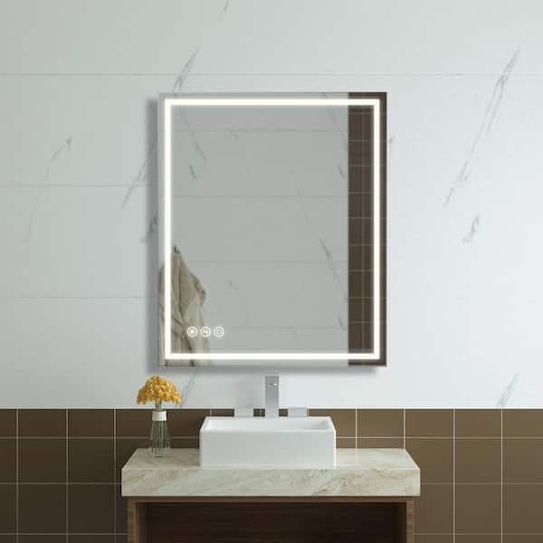 Boyel Living 72 in. W x 36 in. H Rectangle Frameless Wall Mount Bathroom Vanity  Mirror with Defogging Function in Glass Polished KF-MD04-7236SF2 - The Home  Depot