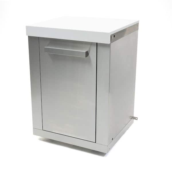 Original/Deluxe Series Stainless Steel 23in x 25in x 35in Extra Storage Right Outdoor Kitchen Cabinet Granite Countertop