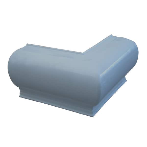 Dock Edge Corner Outside, Heavy Slant P, Gray (1-Pack)