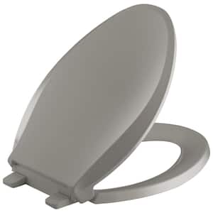 Cachet Quiet-Close Elongated Closed-Front Toilet Seat with Grip-Tight Bumpers in Cashmere