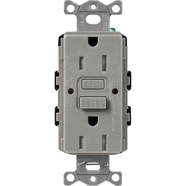 Lutron Claro 15-Amp Tamper Resistant Duplex Receptacle, Cobblestone (SCR-15-GFST-CS)