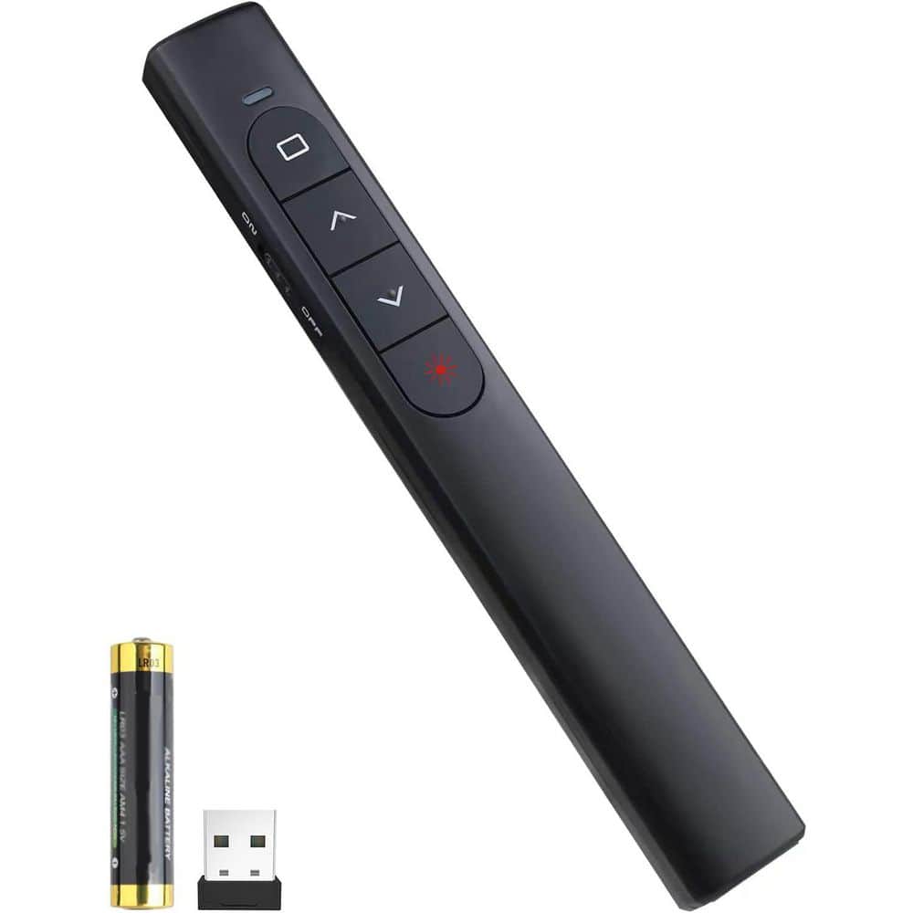 Wireless Presenter Remote w/ Hyperlink and Volume Control for PowerPoint Screen, Keynote, Mac/PC, 100FT Range price history on PriceWatchPro