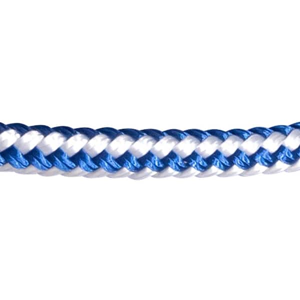 3/8 in. x 300 ft. Nylon Marine-Grade Double Twin Braid Rope, Blue/White