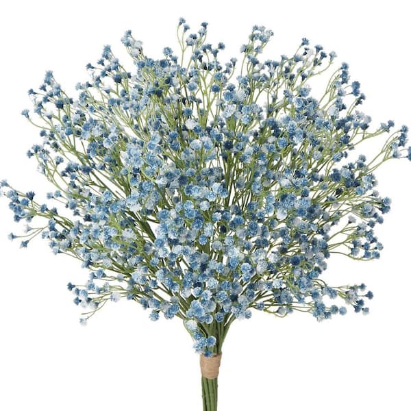 23.6 in. Blue Indoor Artificial Gypsophila Flower 10 Pack