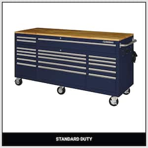 Tool Storage 72 in. W Standard Duty Gloss Blue Mobile Workbench Tool Chest