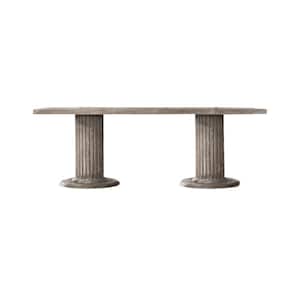 Jessica 84 in. L Rectangle Vintage Gray Wood Dining Table