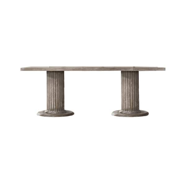 Best Master Furniture Jessica 84 in. L Rectangle Vintage Gray Wood Dining Table