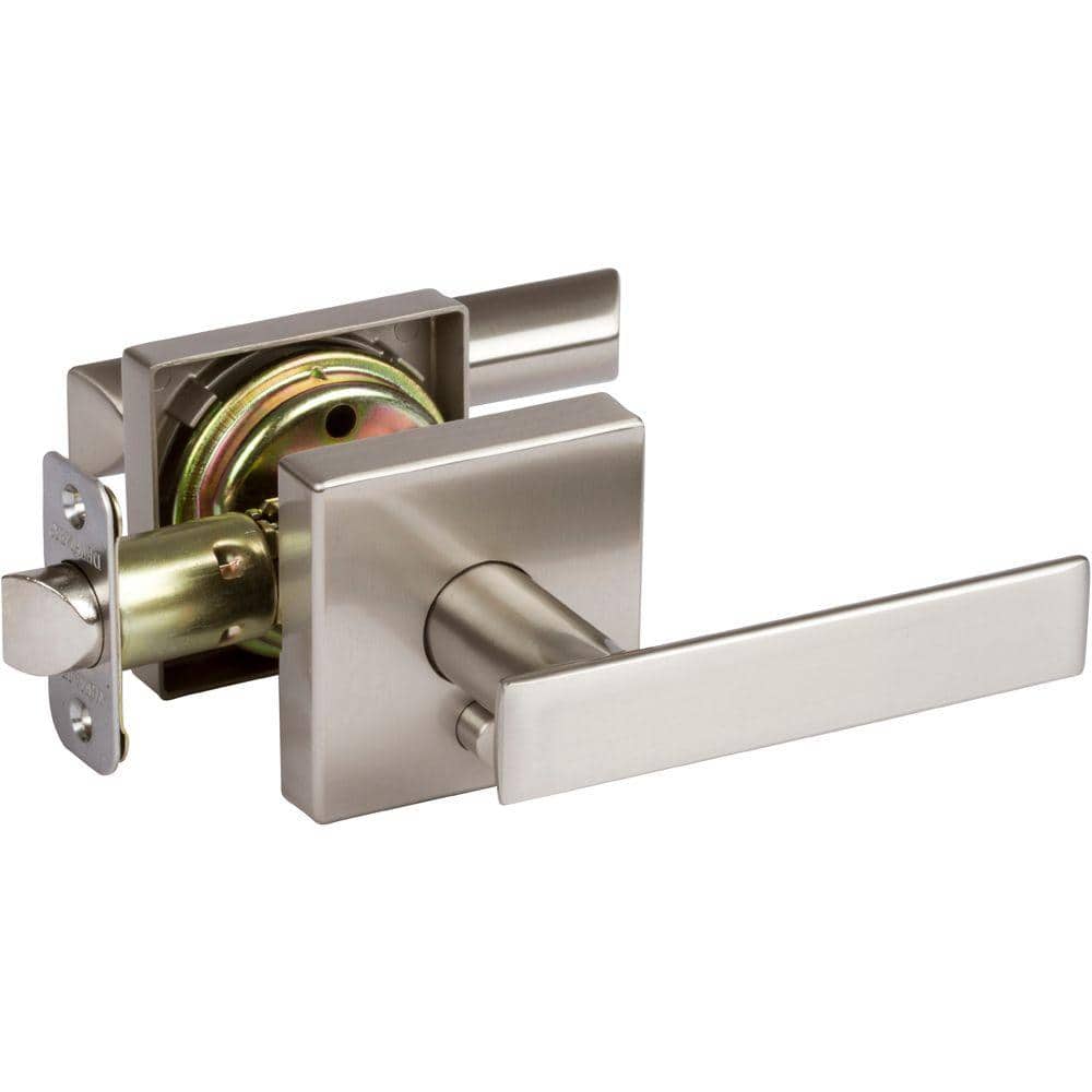 Kira Satin Nickel Bedroom and Bathroom Left Hand Door Lever Door Lock price history on PriceWatchPro